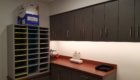 Mailroom, shelves