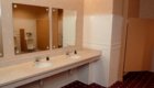 New Restroom Sinks, Maroon