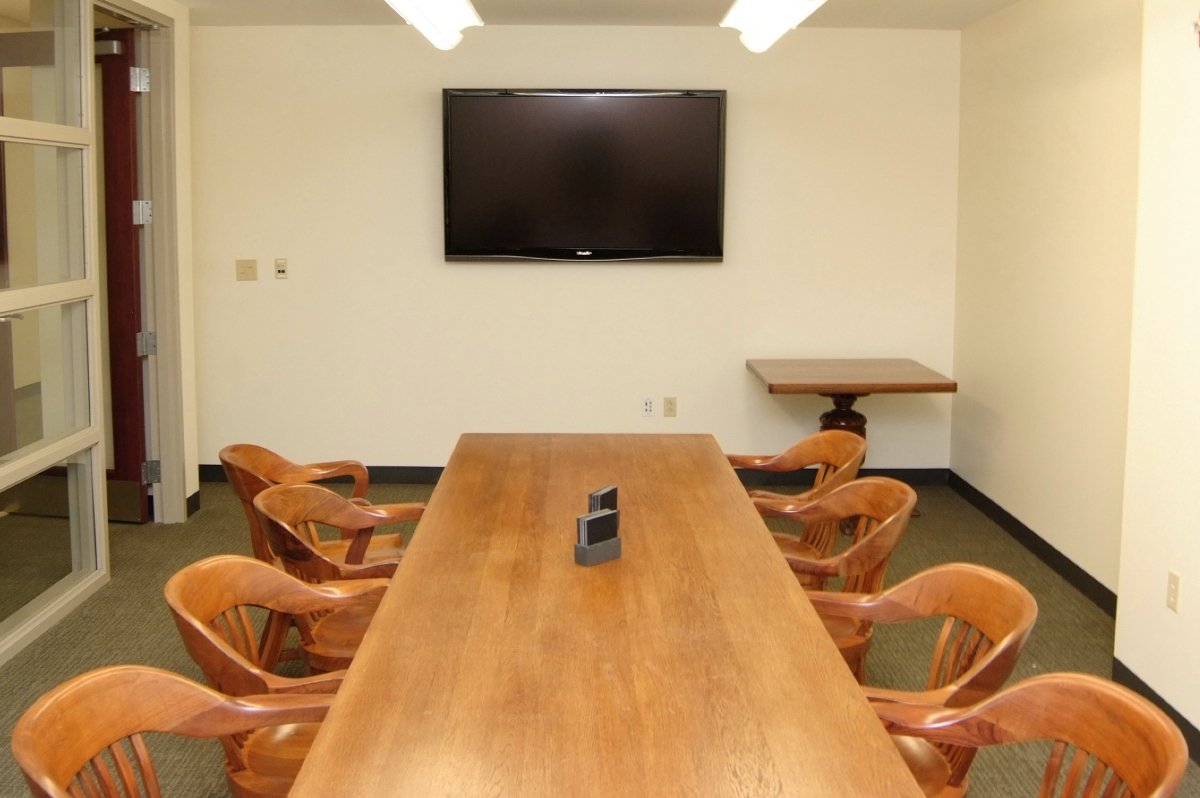 Desk, Chairs, Television