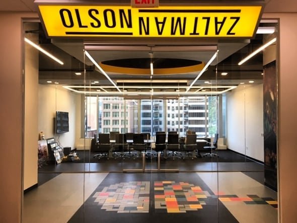 the entrance to Olson Zaltman
